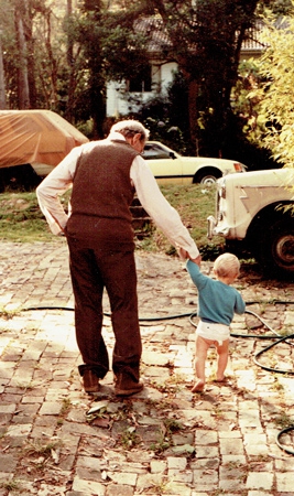 Murch and grandaughter Nella, 1985